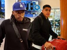 Alberth Elis y Luis Palma se incorporaron a la selección hondureña en Estados Unidos. Foto cortesía TVC.