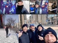 El Olimpia arribó este domingo por la noche a Montreal y sus jugadores este domingo salieron a recorrer las calles. Este martes se medirán al Impact de Thierry Henry y Romell Quioto.