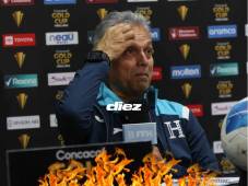 El técnico de Honduras atendió a los medios de prensa previo al compromiso ante Bermudas. FOTO: Estalin Irías.