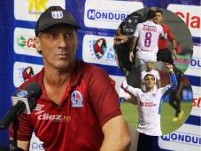 Pedro Troglio atendió la conferencia de prensa de Olimpia tras el triunfo ante Real España. FOTOS: Emilio Flores.