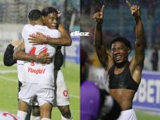 Dereck Moncada celebra con euforia su gol en el clásico capitalino que selló el empate.