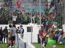 ¡Zafarrancho! Orinson Amaya y aficionados del Marathón desatan bronca en graderías del Estadio Morazán