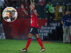Ángel Tejeda festejando su primer gol con Alajuelense en Costa Rica. Lo hizo ante su ex equipo, el Peréz Zeledón.