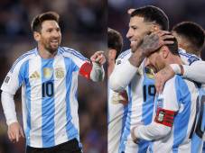 Messi se despidió con un doblete en el Monumental de Buenos Aires.