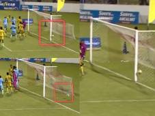 La pelota traspasó la red: Droopy Gómez anota “gol fantasma” en el Génesis vs Motagua en la Liga Nacional