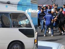 Tremenda batalla campal se vive previo al desarrollo del clásico entre Motagua y Olimpia. Fotos cortesía.