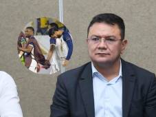 Jorge Herrera, presidente de la Liga Nacional de Honduras, luego de la reunión de hoy. Fotos Marvin Salgado.