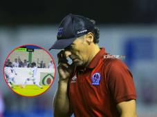 El entrenador del Olimpia aduce que un jugador del Olancho FC debió ser expulsado.