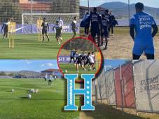 José Francisco Molina finalizó su primer entrenamiento como director técnico de la Selección de Honduras: fue muy intenso y con tres nuevos 'fichajes'; así fue la práctica de la Bicolor en España. (FOTOS: Mario Figueroa)