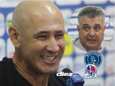 El técnico de Olimpia atendió los medios de prensa tras el 2-0 ante Motagua. FOTOS: Alex Pérez.