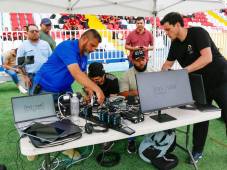 La capacitación del FVS se desarrolla en el estadio Nacional Chelato Uclés con las autoridades de FFH, Liga, FIFA y árbitros. Foto cortesía Liga Hondubet.