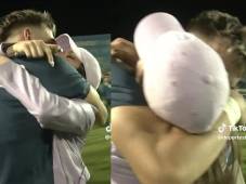 Rodrigo Auzmendi y Laura Meza protagonizan tierno momento.