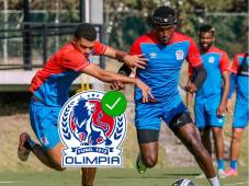 Alberth Elis entrenando con Olimpia en el Centro de Alto Rendimiento José Rafael Ferrari.