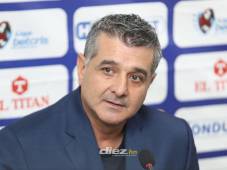 Diego Martín Vázquez, entrenador del Motagua, atendió a los medios de prensa en la conferencia. FOTO: Mauricio Ayala.
