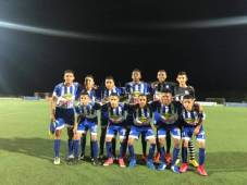 La plantilla de Victoria que saltó como titular al encuentro de este martes ante Tobago.