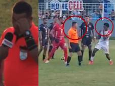 Árbitro protagonista del zafarrancho Sanjuaneño-Juventus de Roatán rompe el silencio: “Me noqueó”