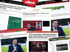 Algunas portadas de los medios que hablaron del discusión entre pediodistas mexicanos y hondureños.