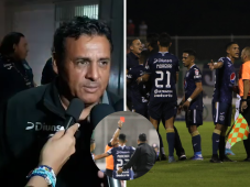 El asistente técnico del Motagua atendió a la prensa deportiva tras la dolorosa derrota de su equipo ante su más enconado rival en la final de ida.