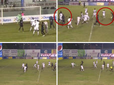 Olimpia doblegó 0-1 al Honduras Progreso. Ángel Barrios, defensor de las panteras, había anotado el gol del empate, pero el juez asistente levantó la bandera ante el claro offside.