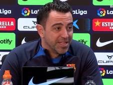 Xavi en la rueda de prensa previo al partido del Barcelona ante el Cádiz en el Camp Nou.