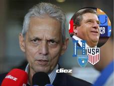 Reinaldo Rueda aterrizó este miércoles en el Aeropuerto Internacional de Palmerola. FOTO: Emilio Flores.