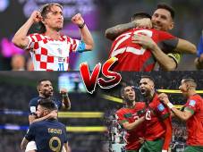 Croacia chocará ante la Argentina de Messi y Marruecos se verá las caras contra la campeona Francia.