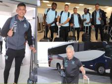 Reinaldo Rueda encabezó la salida de la Selección de Honduras rumbo a Dallas, Estados Unidos. FOTOS: Estalin Irías.