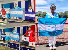Javier Murillo, Marlon Ardón y Camila Prado, los medallistas de oro para Honduras hasta los momentos.