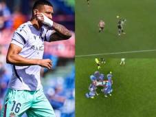 Kervin Arriaga encendió las alarmas luego de retirarse en camilla, pero desde España confirman que el hondureño se encuentra bien.