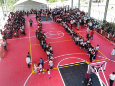 El municipio de Chinacla, La Paz, estrena su nueva cancha de usos múltiples