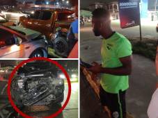 Futbolista del Marathón sale ileso tras sufrir aparatoso accidente en San Pedro Sula