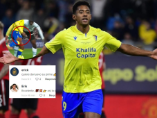 El ariete catracho se sacó un as bajo la manga ante la marca incesante de dos rivales en el Estadio de Mestalla en Valencia.