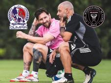 Lionel Messi y el entrenador Javier Mascherano serán protagonistas hoy en el amistoso del Inter Miami contra Olimpia. Foto cortesía Inter Miami.