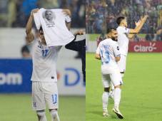 Luis Palma celebra el gol que le marcó a México en San Pedro Sula. Fotos Yoseph Amaya.