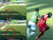 ¿Era falta de Cristian Sacaza? Así fue el polémico gol de Alexy Vega en la remontada del Marathón a Real Sociedad