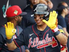 Mauricio Dubón cuenta con 29 imparables en la presente temporada con los Bravos de Atlanta. Foto cortesía Braves.