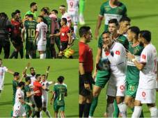 ¡Manotazo a la cara! Así se calentaron Alexy Vega y Jorge Álvarez en la gran final Olimpia vs Marathón