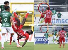 Así fue el espectacular golazo de chilena del “Virus” Martínez al Marathón en el Francisco Morazán