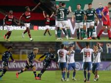Las escuadras brasileñas, Flamengo y Palmerias cierran la primera fase de la Copa Libertadores con categoria. Nacional de Uruguay no se queda atrás, mientras que Independiente de Valle no decepciona.