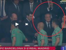 La reacción de Florentino Pérez contra los árbitros en el Barcelona vs Real Madrid se vuelve viral ¿les dio la mano?