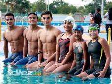 Parte de los atletas hondureños que viajará a Barbados para competir en el CCCAN. Foto: Yosep Amaya.