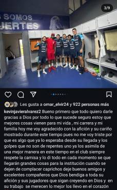 Kevin Álvarez se despide de Motagua: “Llegarán grandes cosas cuando se dejen de complacer caprichos”
