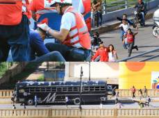 La Ultra Fiel y Los Revolucionarios se han enfrentado en las afueras del estadio Nacional.