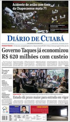 PORTADAS: ¡El mundo llora la tragedia aérea del Chapecoense!