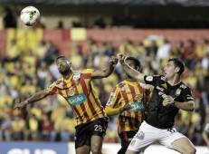 El panameño Gabriel Gómez fue el anotador de uno de los goles para la gran victoria de Herediano, que se metió en los cuartos de final de la Concacaf. Foto: EFE