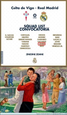 Los memes hacen pedazos a James Rodríguez tras quedarse en la banca en el Celta-Real Madrid