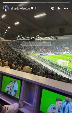 David Suazo, leyenda de Honduras y ex jugador del Inter de Milán, estuvo presente en el partidazo entre Inter y Juventus.