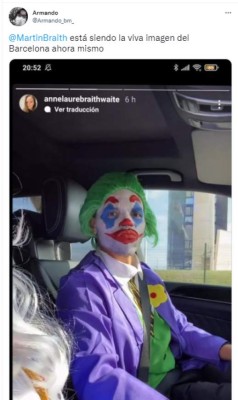 Figura del Barcelona se disfrazó del 'Joker' mientras el club atraviesa una crisis y los memes lo destrozaron