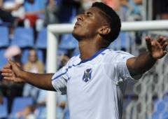 El delantero catracho ha anotado tres goles en trece partidos disputados en la actual temporada con el Tenerife