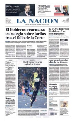 Las principales portadas de periódicos en el mundo de este sábado 20 de agosto